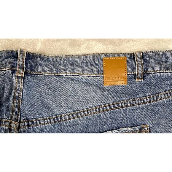 ELOQUII Denim Distressed Relaxed Ankle Length Jeans Women’s Sz 18W - Picture 3 of 14